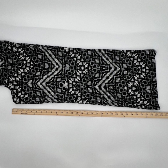 Sanctuary Womens Wide Leg Palazzo Pant Size M Black White Geometric Pull On Boho - Picture 8 of 9